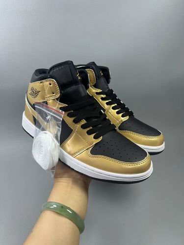 Air Jordan 1 Mid SE Metallic Gold Black (GS) DR6967-071 Men's Women's Basketball Shoes-77